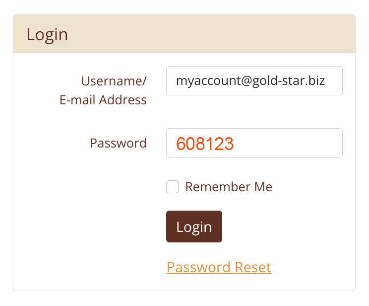 Login password guide